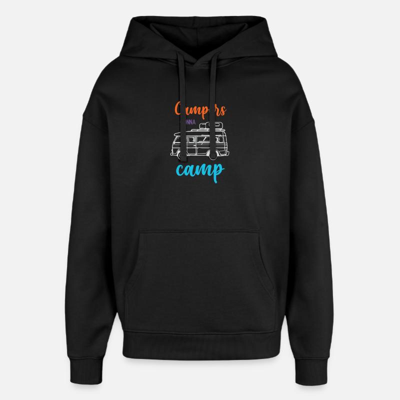 Campeurs qui vont au camp - Sweat à capuche unisexe Stanley/Stella Oversized - noir