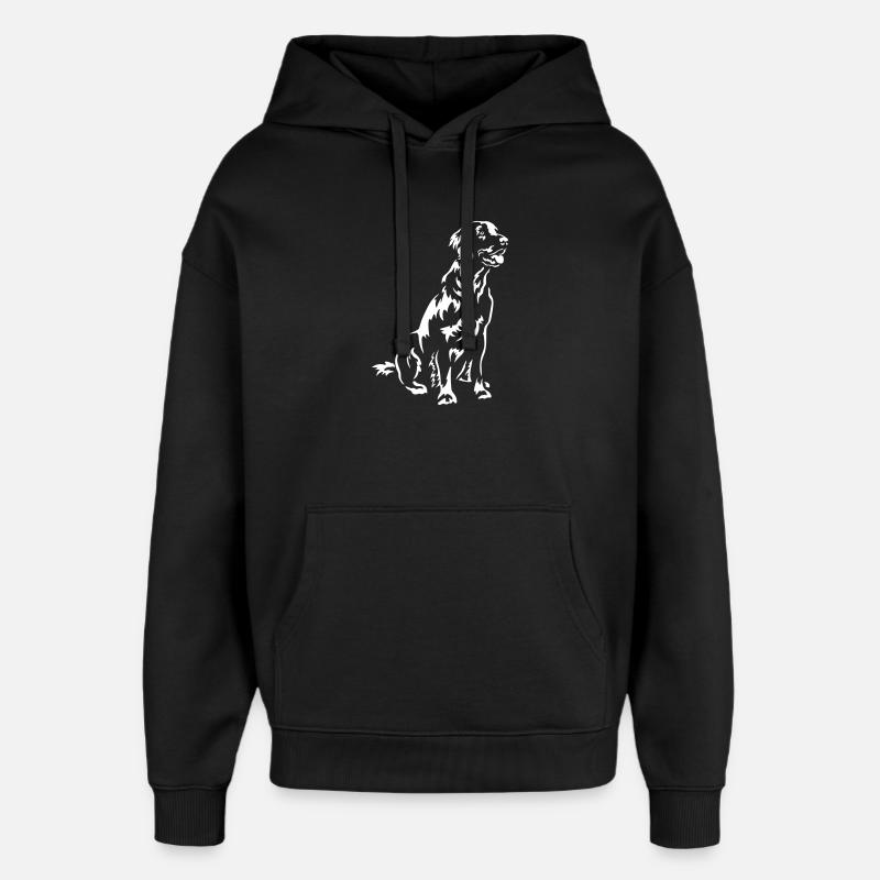 Flat-coated Retriever "Black Edition" - Oversized Unisex Hoodie by Stanley/Stella - black