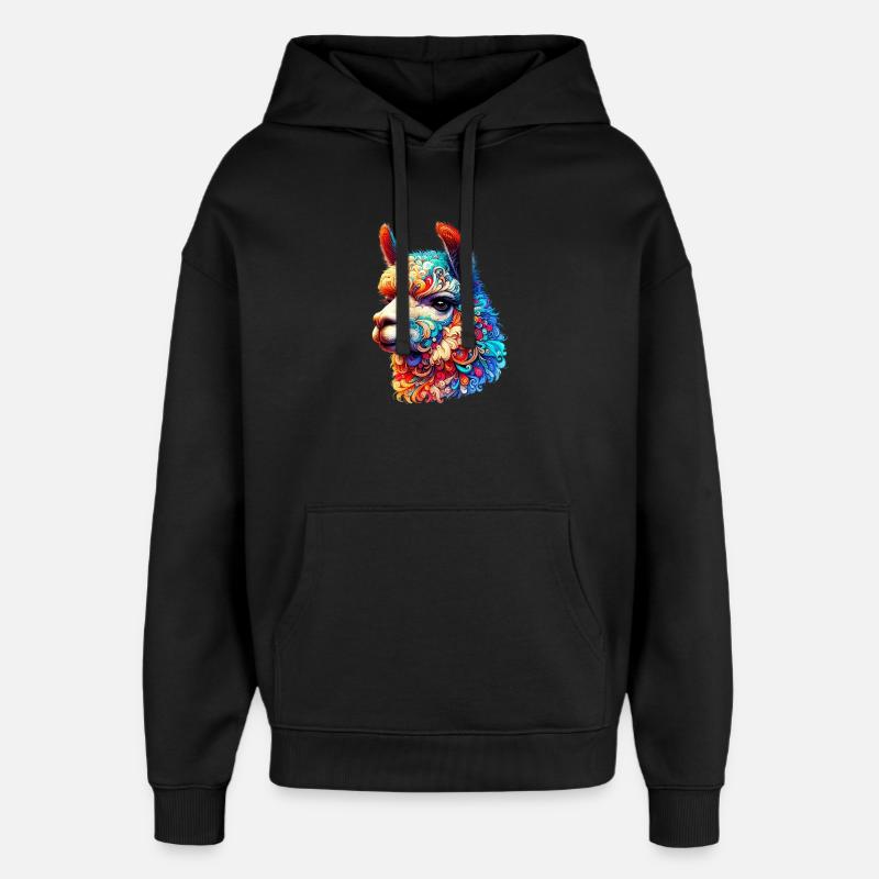 Alpaga - Sweat à capuche unisexe Stanley/Stella Oversized - noir