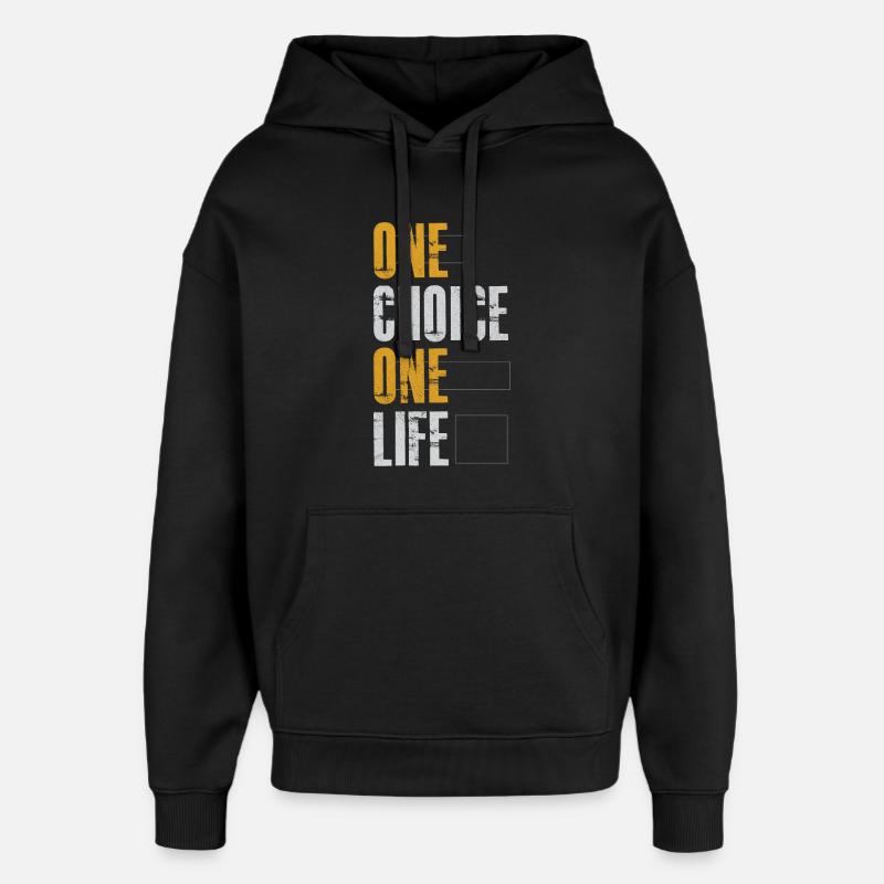 Un choix, une vie - Sweat à capuche unisexe Stanley/Stella Oversized - noir