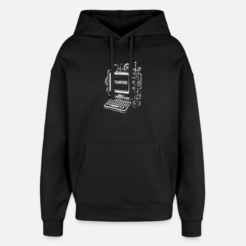 Steampunk Computer Getriebe - Oversized Unisex Hoodie von Stanley/Stella - Schwarz