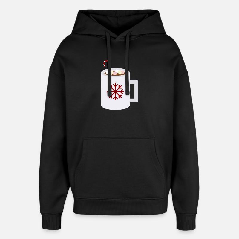 Snowflake Cocoa Mug Kunst - Oversized Unisex Hoodie von Stanley/Stella - Schwarz
