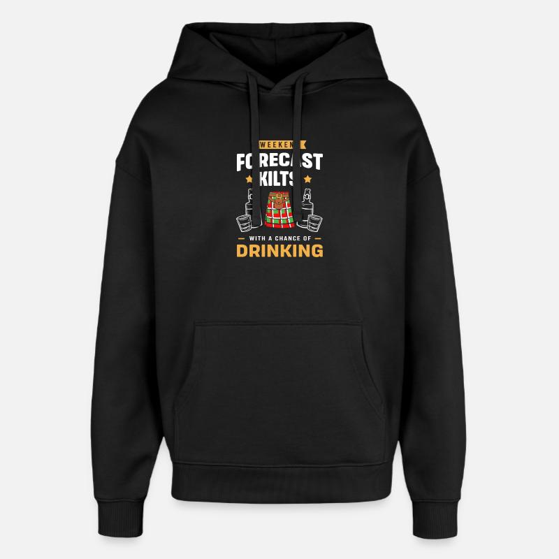 Schottenrock Schottland Ecosse Kilt - Sweat à capuche unisexe Stanley/Stella Oversized - noir