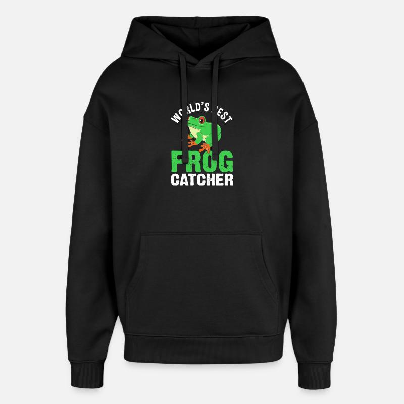 Grenouille arboricole - Sweat à capuche unisexe Stanley/Stella Oversized - noir