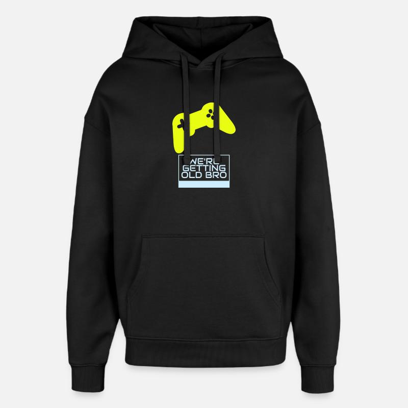 Gamer Nostalgie: On Vieillit - Sweat à capuche unisexe Stanley/Stella Oversized - noir