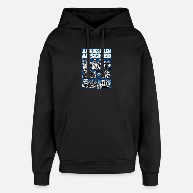Junggesellenabschied Abenteuer Crew - Oversized Unisex Hoodie von Stanley/Stella - Schwarz