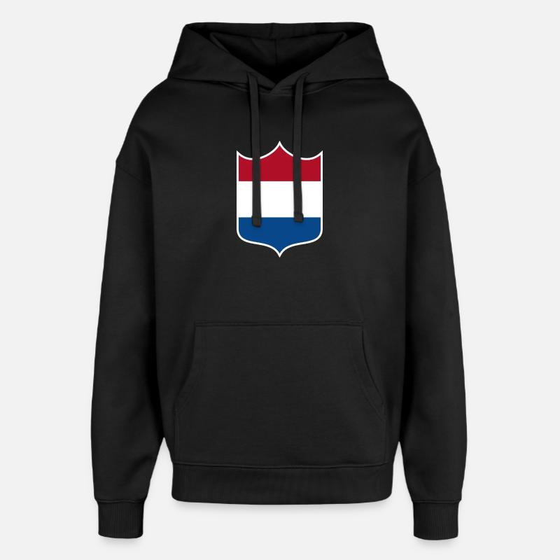 Netherlands - Oversized Unisex Hoodie by Stanley/Stella - black