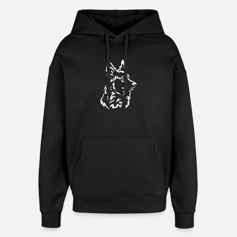 Harzer Fuchs Head « Black Edition » - Sweat à capuche unisexe Stanley/Stella Oversized - noir