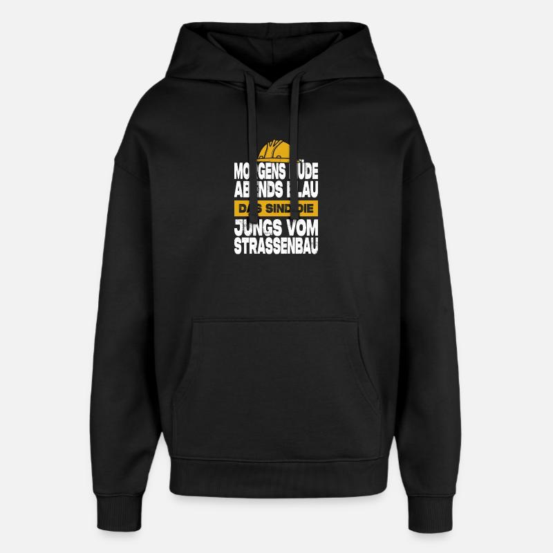 Strassenbau Geschenk Strassenbauer Baustelle - Oversized Unisex Hoodie von Stanley/Stella - Schwarz