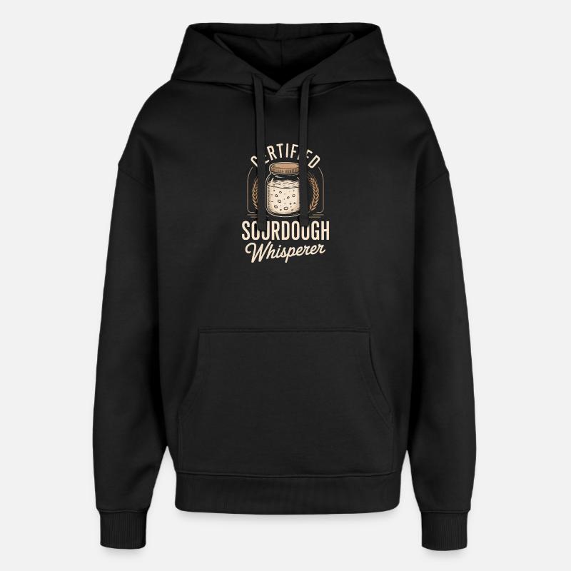Chuchoteur certifié de levain - Sweat à capuche unisexe Stanley/Stella Oversized - noir