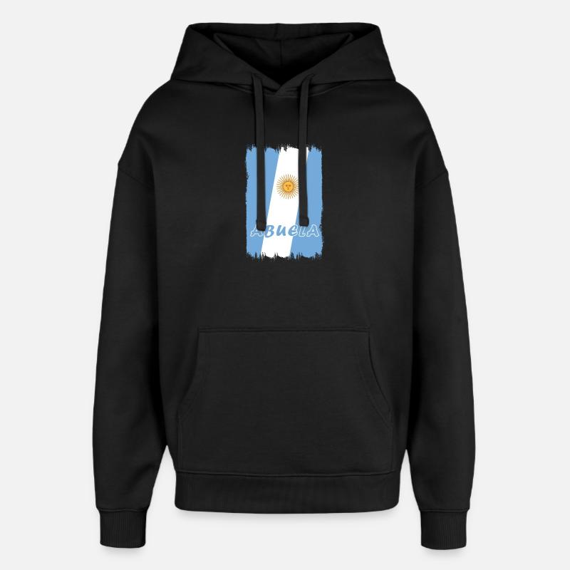Argentinien Großmutter Design - Oversized Unisex Hoodie von Stanley/Stella - Schwarz