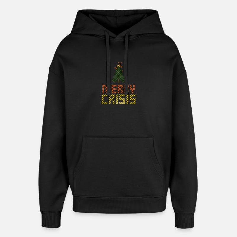 Merry Crisis - L’arbre brûle - Sweat à capuche unisexe Stanley/Stella Oversized - noir