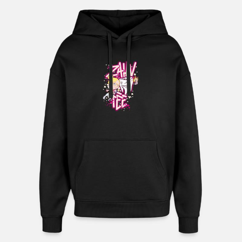 Zahnheldin Comiczauber - Oversized Unisex Hoodie von Stanley/Stella - Schwarz