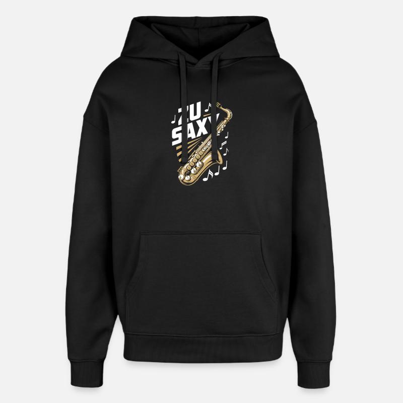 Zu Saxy Saxophon Saxophonist - Oversized Unisex Hoodie von Stanley/Stella - Schwarz
