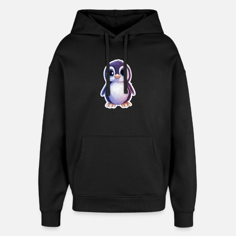 Pingouin - Sweat à capuche unisexe Stanley/Stella Oversized - noir