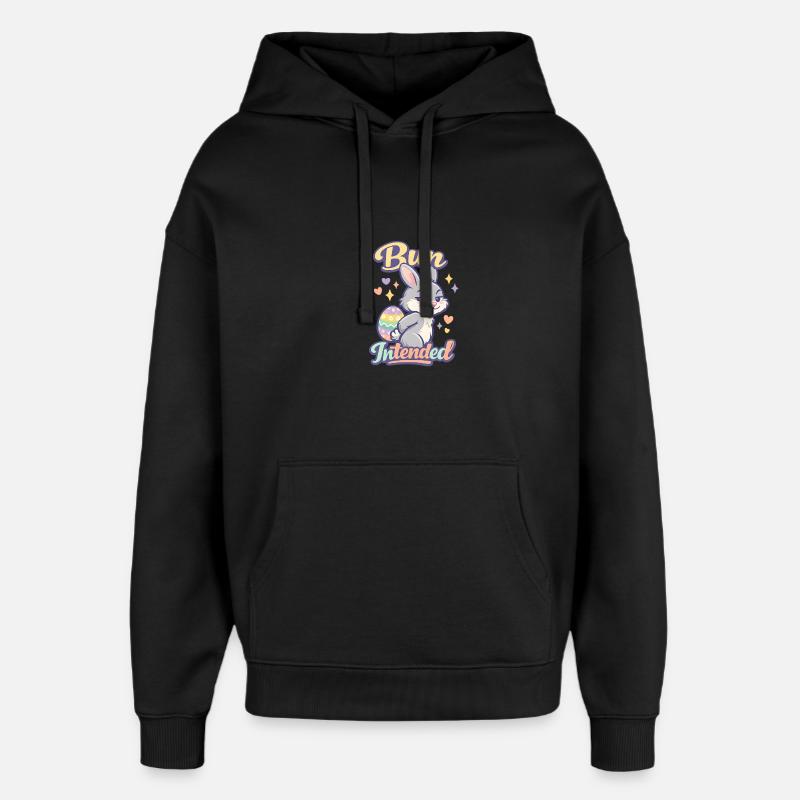Bun Intended Easter Bunny - Oversized Unisex Hoodie by Stanley/Stella - black