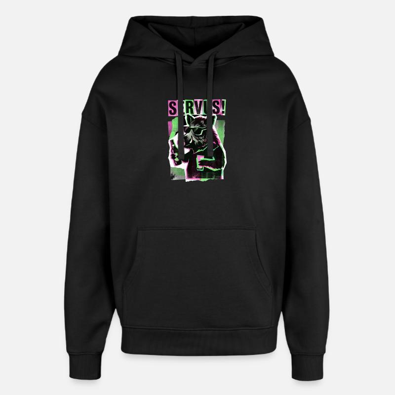 Servus Wildschwein Bier - Oversized Unisex Hoodie von Stanley/Stella - Schwarz
