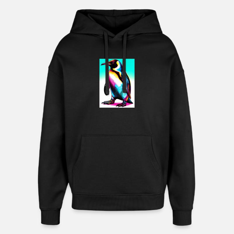 pingouin - Sweat à capuche unisexe Stanley/Stella Oversized - noir