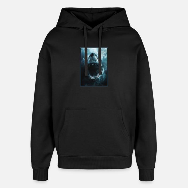Requins Requin - Sweat à capuche unisexe Stanley/Stella Oversized - noir