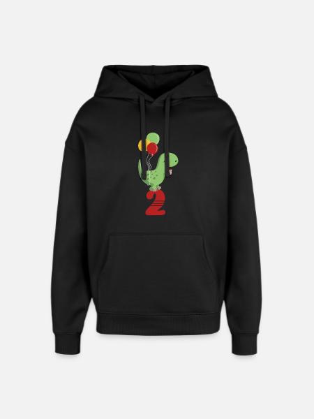 Anden Birthday Boy T Rex Dinosaur - Hættetrøje unisex Stanley/Stella Oversized - sort