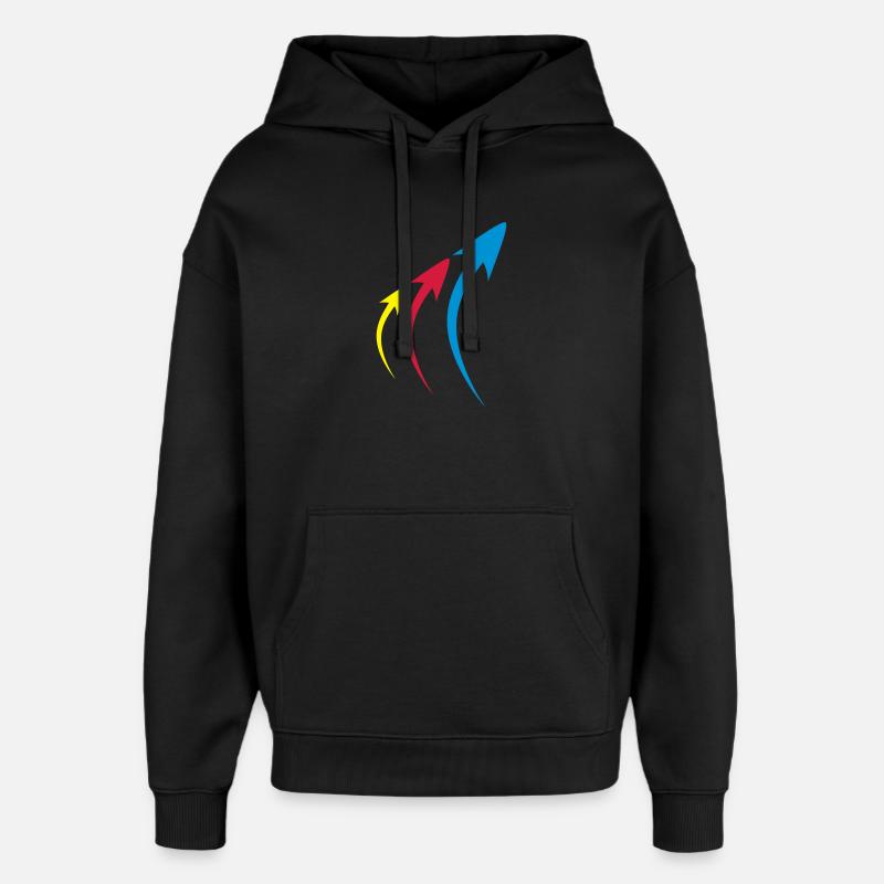 pfeile formen symbole - Oversized Unisex Hoodie von Stanley/Stella - Schwarz