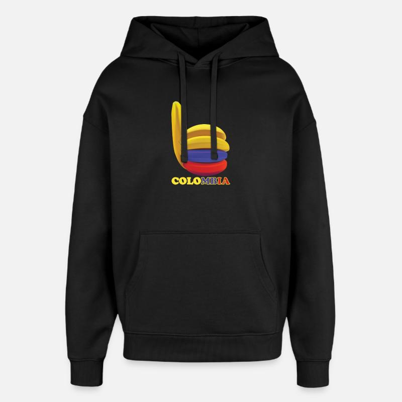 plátano banane Colombie - Sweat à capuche unisexe Stanley/Stella Oversized - noir
