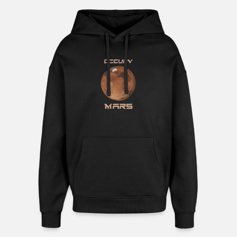 Occupy Mars - Sweat à capuche unisexe Stanley/Stella Oversized - noir