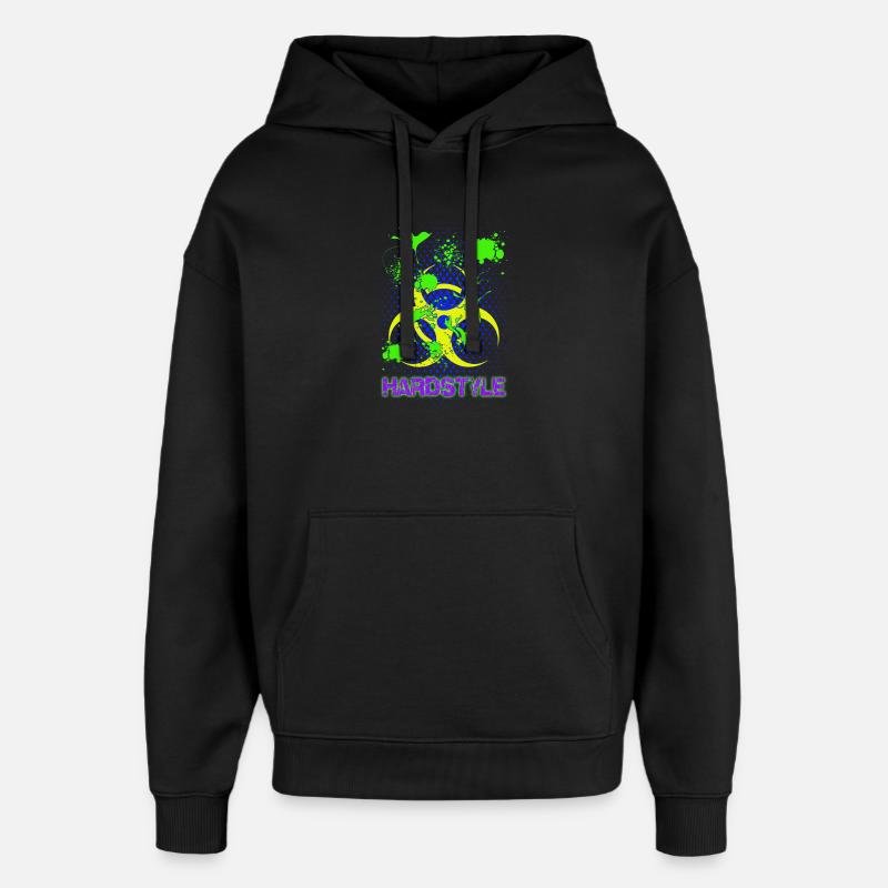 Splash Hardstyle Techno Trance House - Oversized Unisex Hoodie von Stanley/Stella - Schwarz