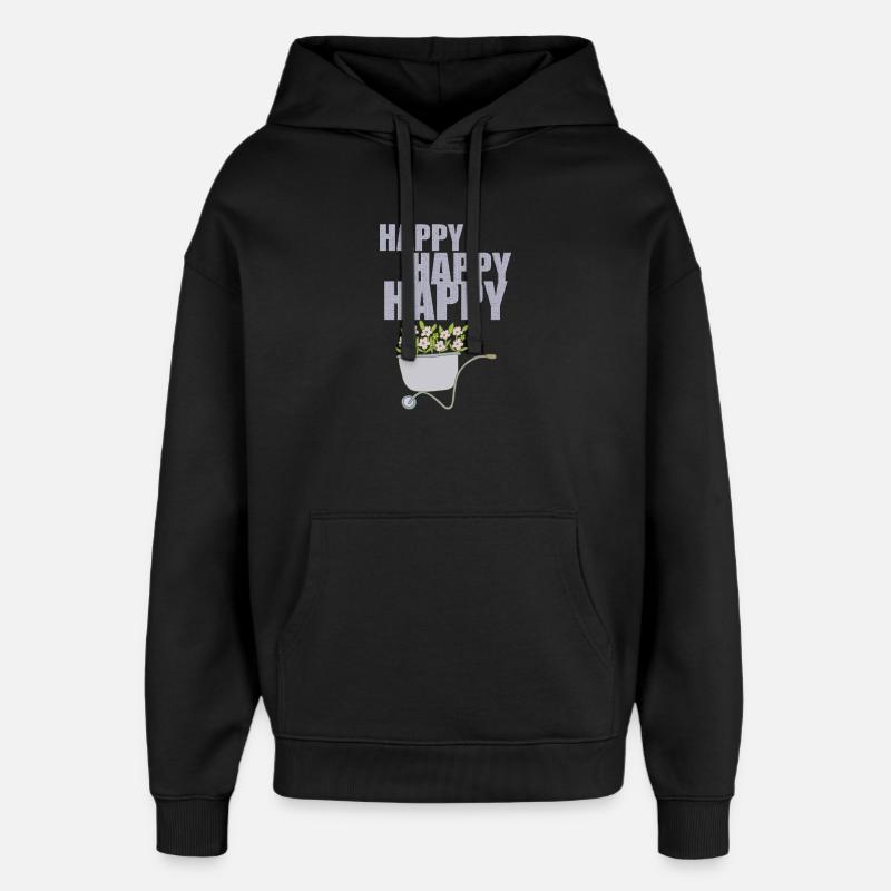 SCHUBKARREN HAPPY - Oversized Unisex Hoodie von Stanley/Stella - Schwarz