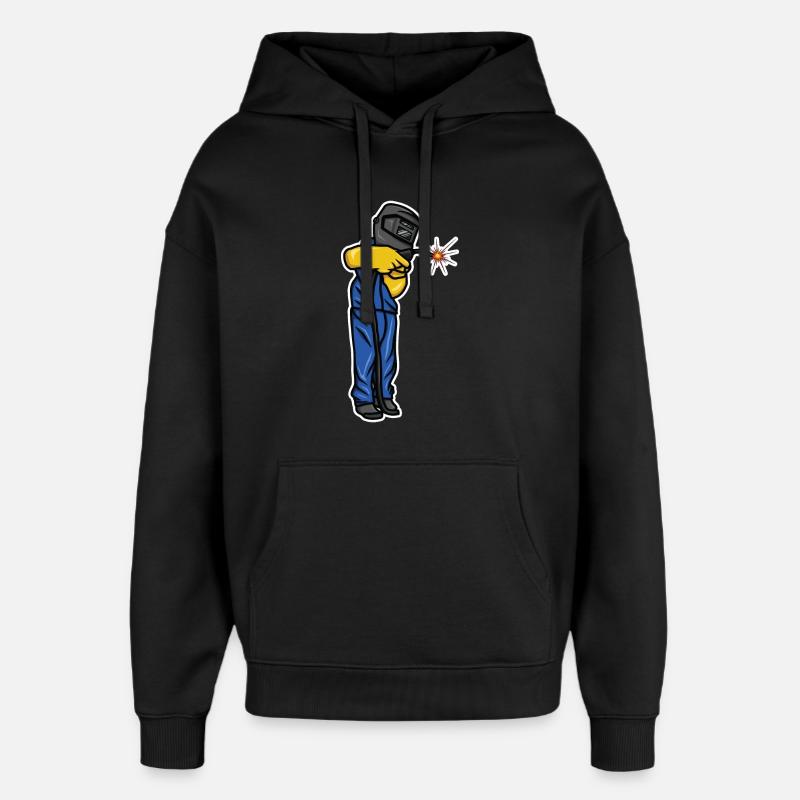 Drôle de soudeur - Sweat à capuche unisexe Stanley/Stella Oversized - noir