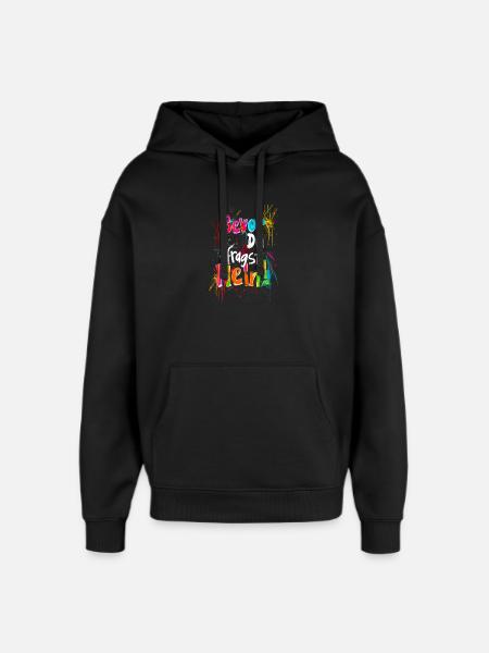 Bevor Du fragst: NEIN! - Oversized Unisex Hoodie von Stanley/Stella - Schwarz
