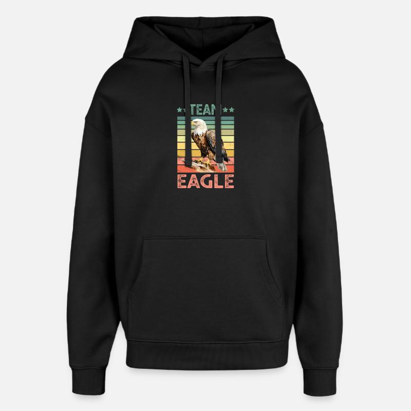 Eagle Bald Eagle - Oversized Unisex Hoodie by Stanley/Stella - black