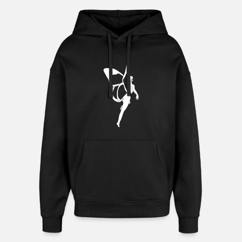 Femme papillon (blanc) - Sweat à capuche unisexe Stanley/Stella Oversized - noir