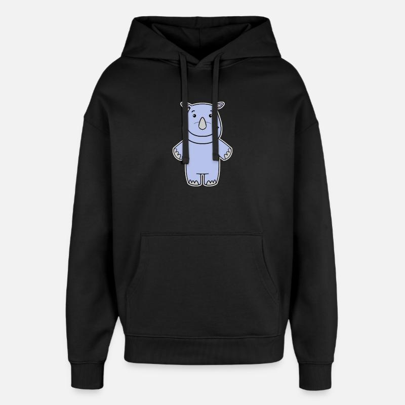 Nashorn Nashörner - Oversized Unisex Hoodie von Stanley/Stella - Schwarz