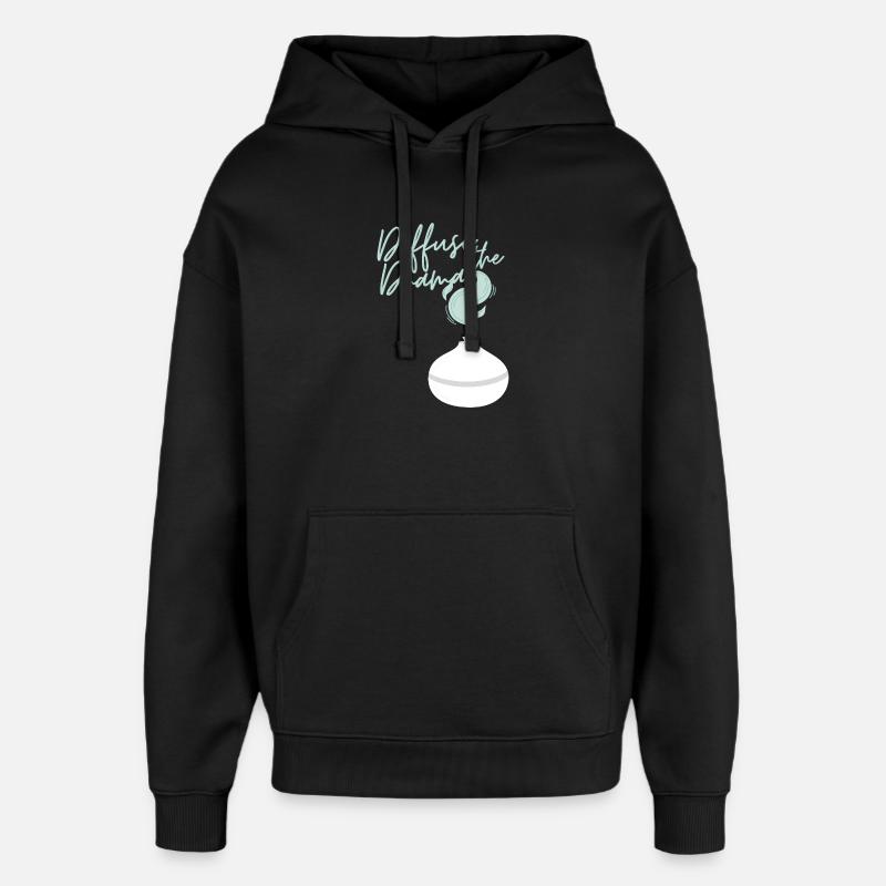 Diffuse the Drama - Oversized Unisex Hoodie by Stanley/Stella - black