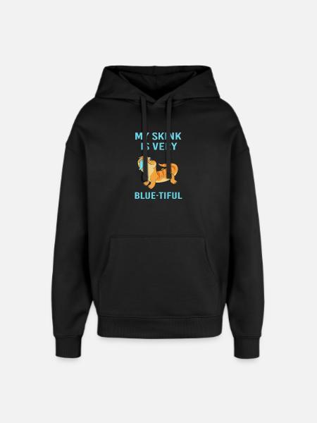 Lizard Blue Tongue - Oversized Unisex Hoodie by Stanley/Stella - black