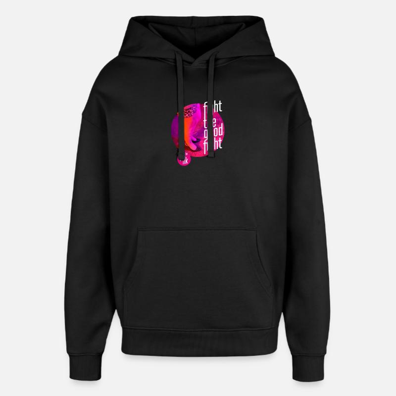 ThinkBick_Fight_the_good_fight_2026_4 - Sweat à capuche unisexe Stanley/Stella Oversized - noir