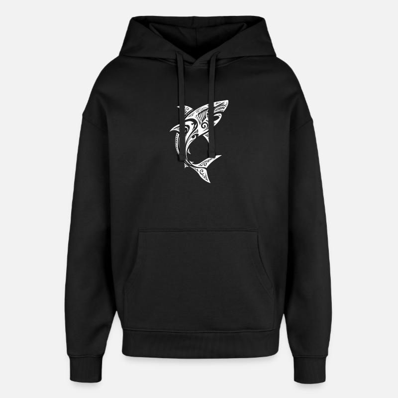 requin - Sweat à capuche unisexe Stanley/Stella Oversized - noir