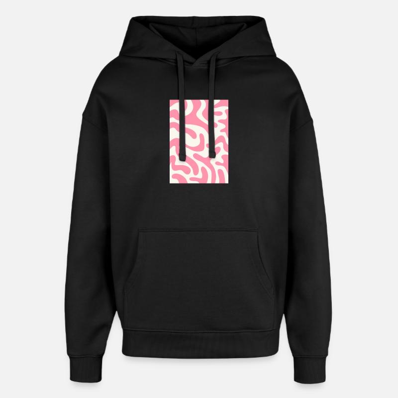 Tigre funky - rose - Sweat à capuche unisexe Stanley/Stella Oversized - noir