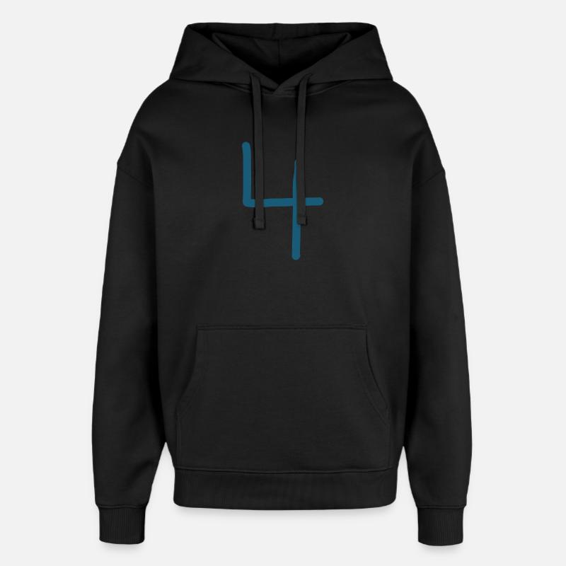 4 Numéro quatre numéro anniversaire - Sweat à capuche unisexe Stanley/Stella Oversized - noir