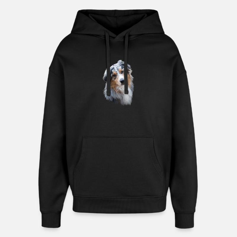 Australian Shepherd - Oversized Unisex Hoodie von Stanley/Stella - Schwarz