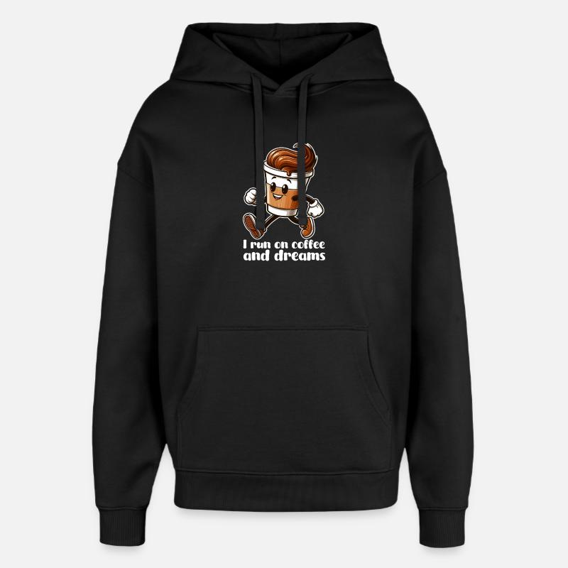 Kaffee Träume Geschenk - Oversized Unisex Hoodie von Stanley/Stella - Schwarz