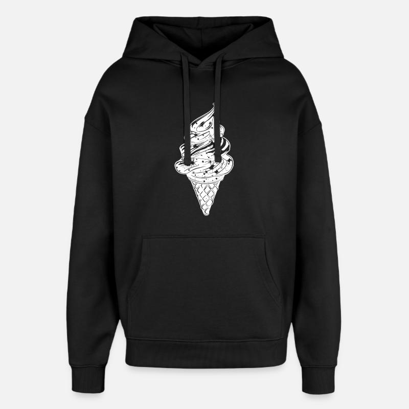 Croquis de glace - Sweat à capuche unisexe Stanley/Stella Oversized - noir