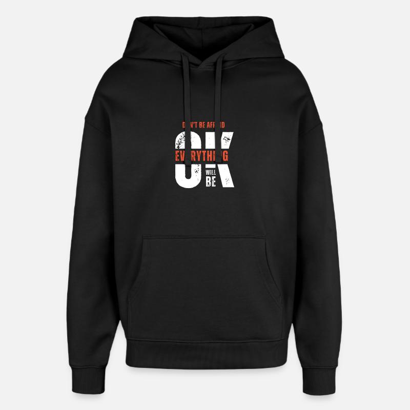 Bleiben Sie stark - Oversized Unisex Hoodie von Stanley/Stella - Schwarz