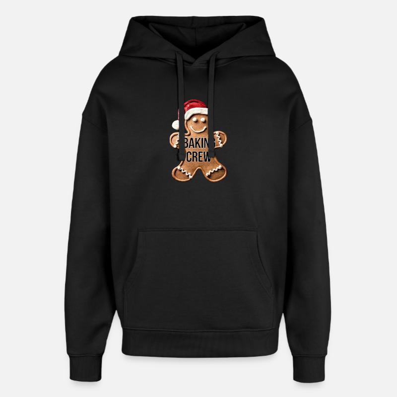 Baking Crew Lebkuchenmann Weihnachten backen - Oversized Unisex Hoodie von Stanley/Stella - Schwarz