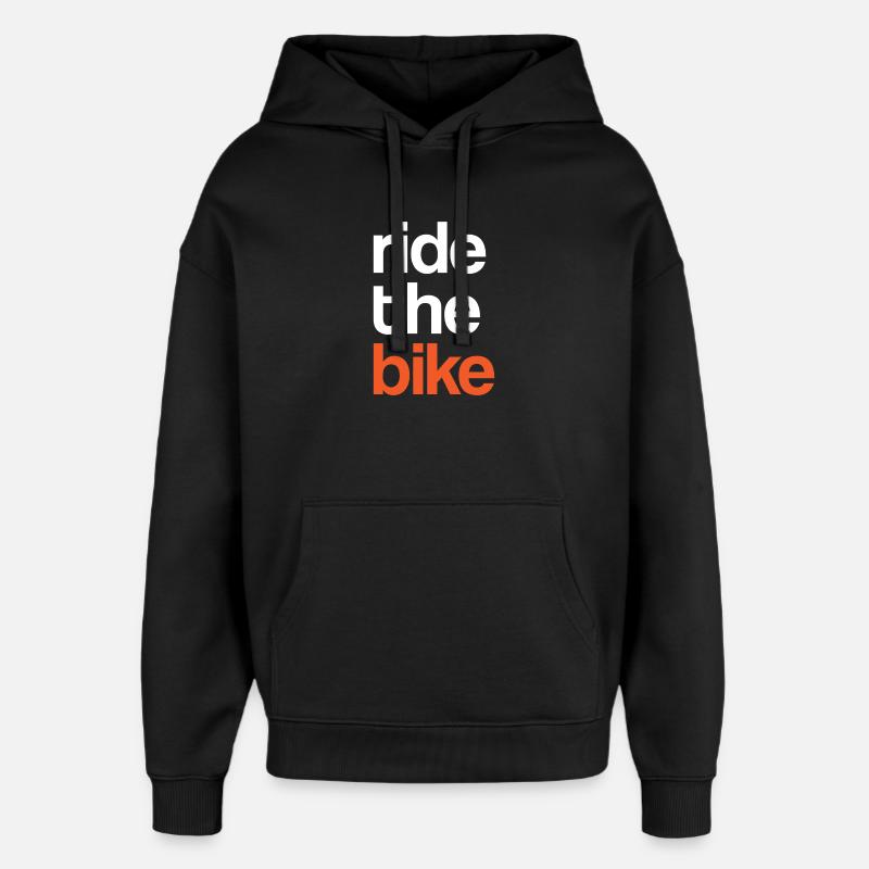 Faire du vélo - Sweat à capuche unisexe Stanley/Stella Oversized - noir