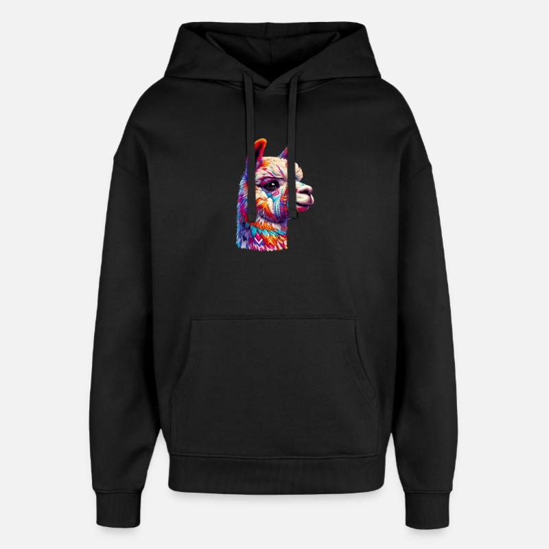 Alpaga - Sweat à capuche unisexe Stanley/Stella Oversized - noir