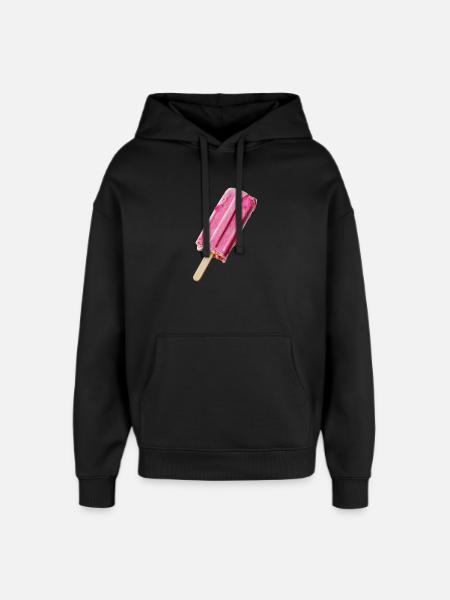Pinkes Eis am STil - Oversized Unisex Hoodie von Stanley/Stella - Schwarz