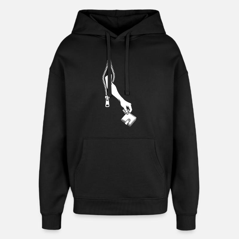 pickpocket - Sweat à capuche unisexe Stanley/Stella Oversized - noir