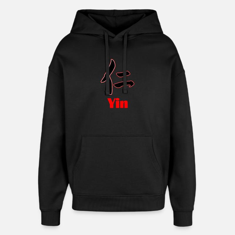 Yin Power – Ruhe im Samurai-Geist - Oversized Unisex Hoodie von Stanley/Stella - Schwarz